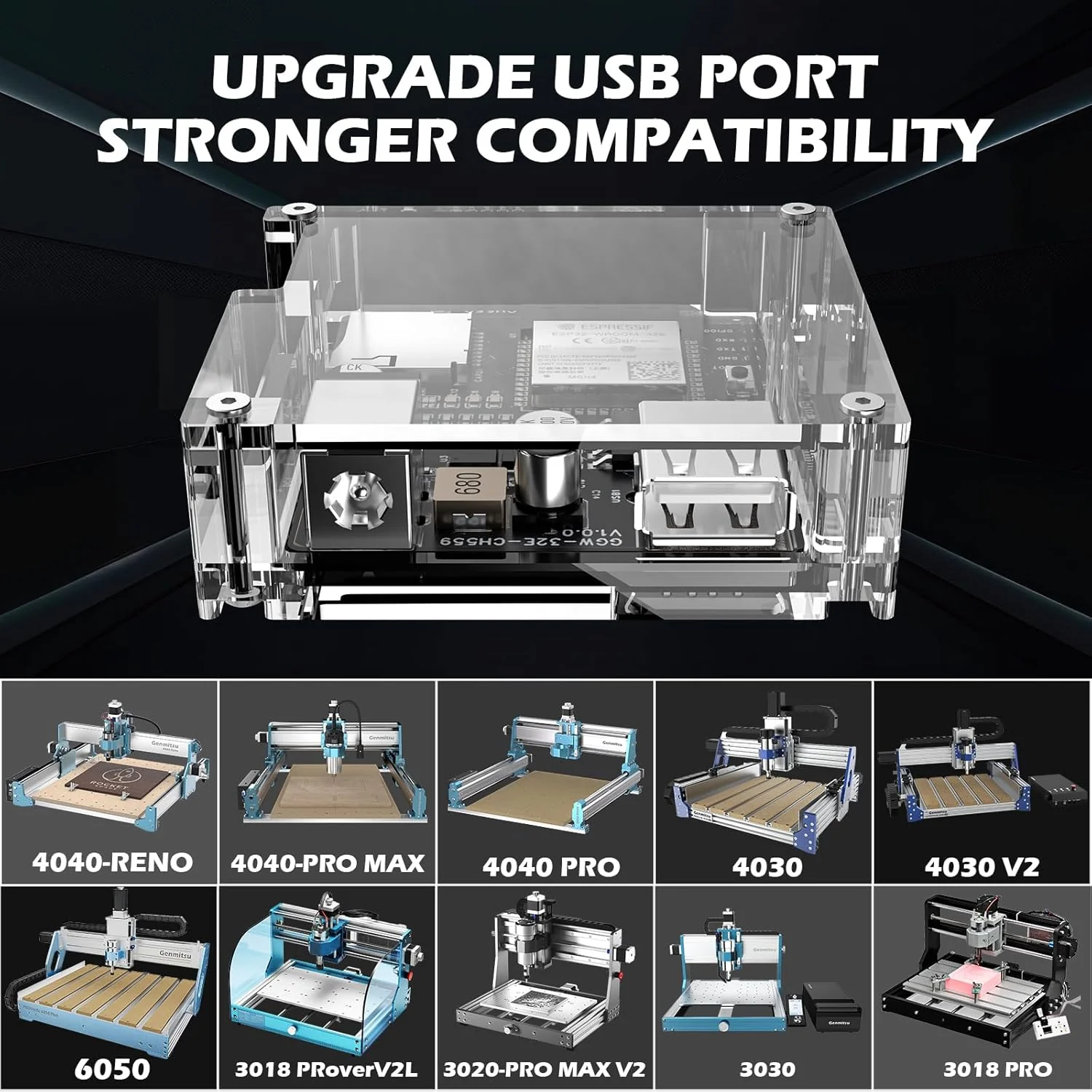 Genmitsu GGW-USB Wireless Wi-Fi Modul Kit mit USB-Anschluss, App G-Code Sending, Fernbedienung und M - Image 6