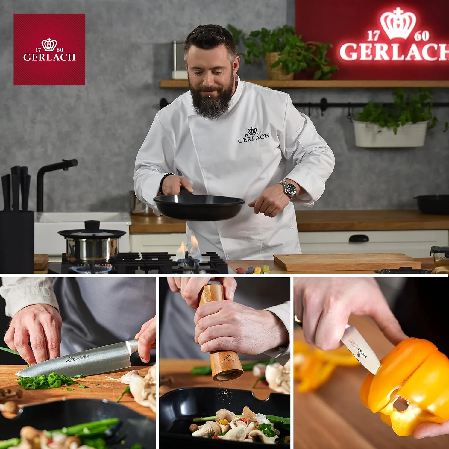 Gerlach Besteck-Set Glänzend Muza, Edelstahl, Silberglänzend, 24 EL. in Einer Schachtel Silberglänze - Image 8
