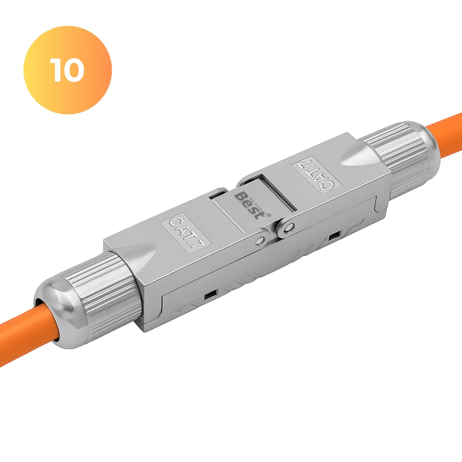 Germany B.e.s.t 6x CAT 7 Netzwerkverbinder werkzeuglos STP Kupplung feldkonfektionierbar für Etherne - Image 8