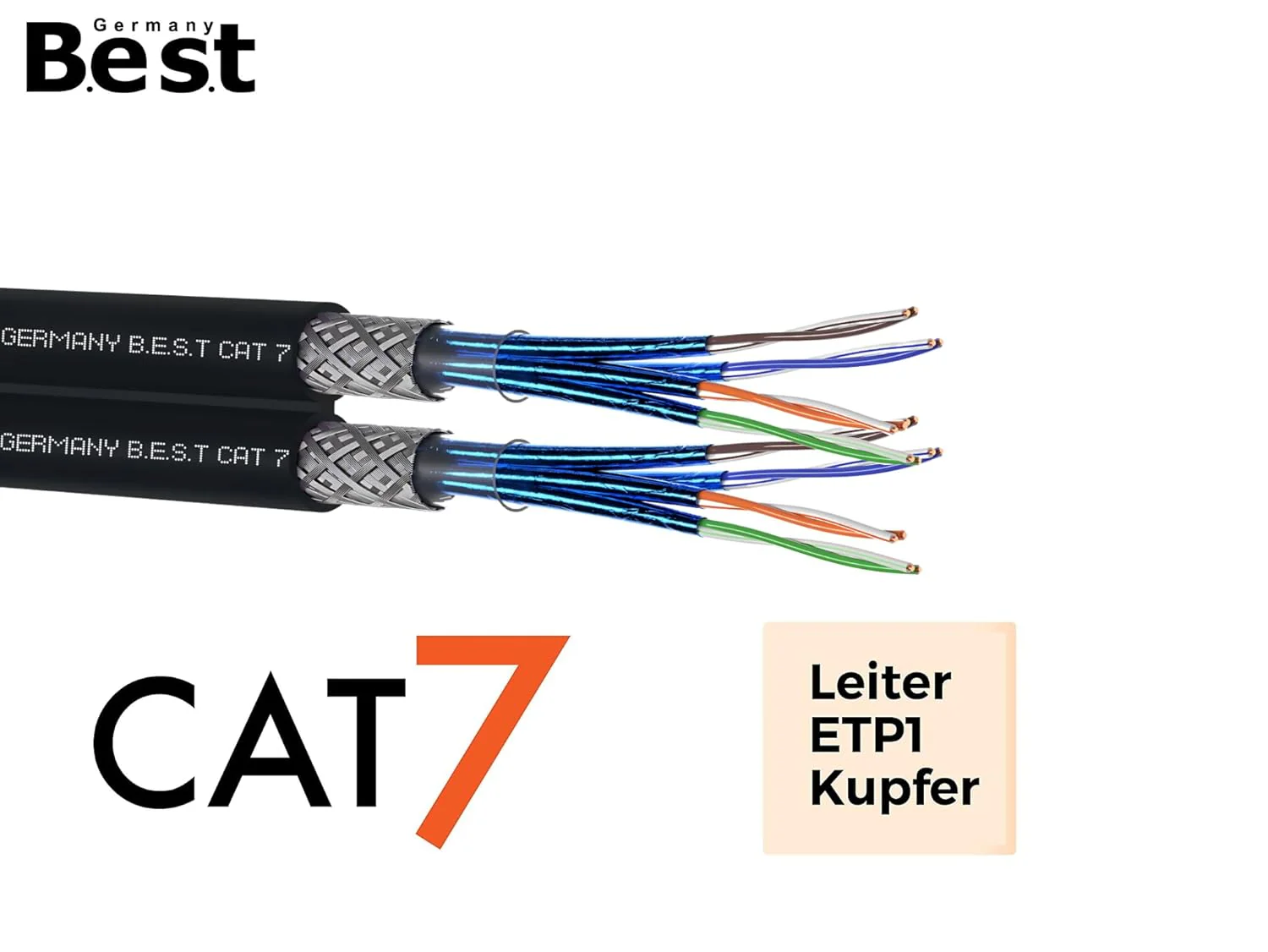 Germany B.e.s.t CAT 7 250M Duplex Erdkabel Netzwerkkabel Outdoorkabel LAN Kabel Ethernetkabel S/FTP - Image 3