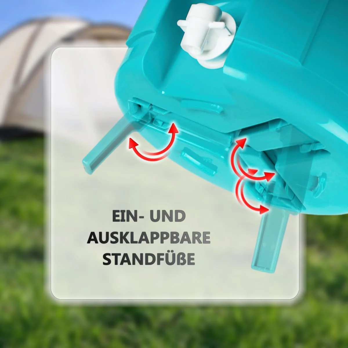 Getränkespender Getränkebehälter Thermobehälter 8L isoliert mit Zapfhahn und ausklappbaren Standfüss - Image 4