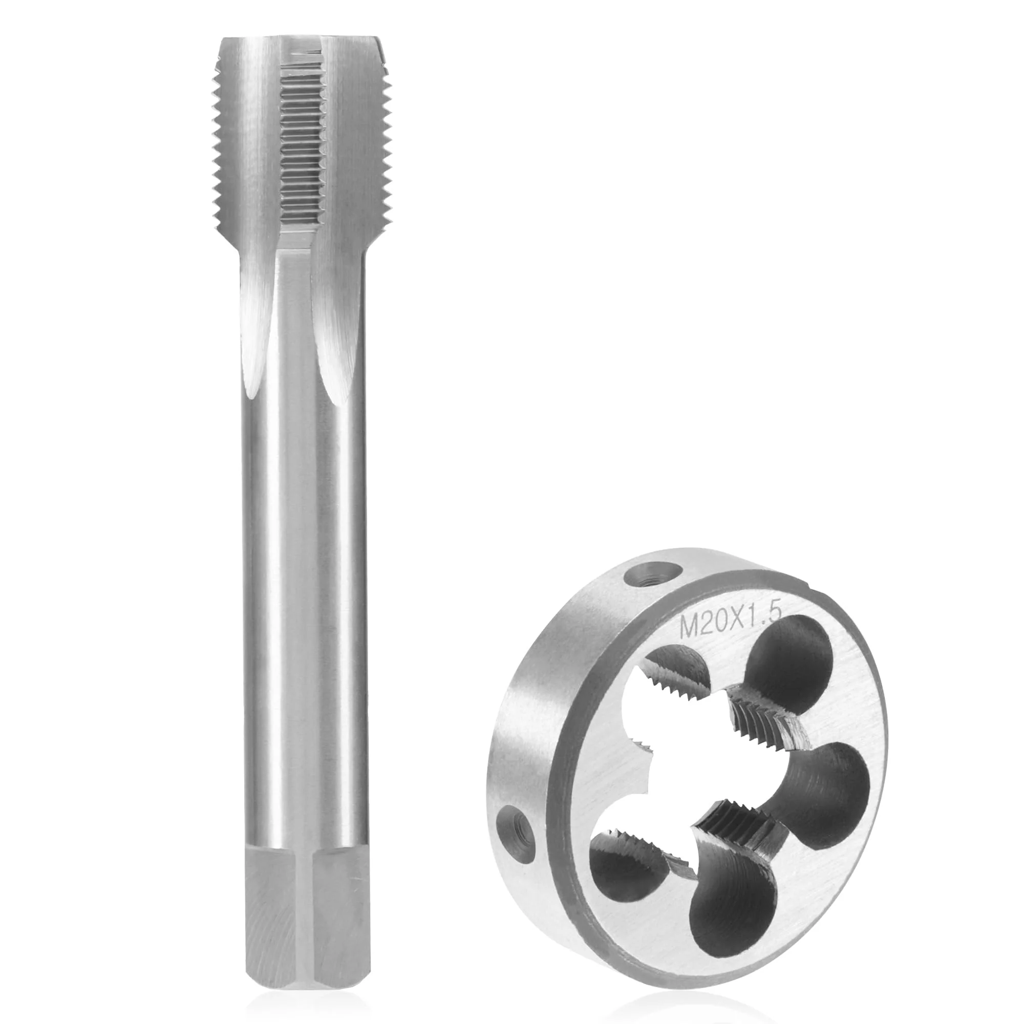 Gewindeschneider und Gewindeschneideisen M20 x 1.5mm HSS Gewindebohrer und Schneideisen Set Gerade G