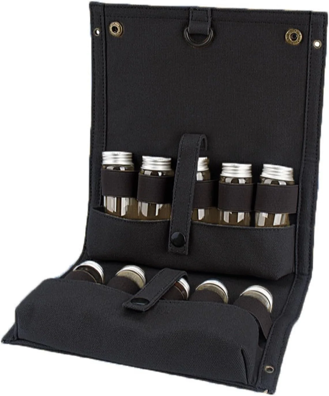 Gewürzgläser Set mit 10 Gewürzgläser, Gewürzdosen für Camping, Tragbare Gewürztasche, Gewürz-Aufbewa - Image 5