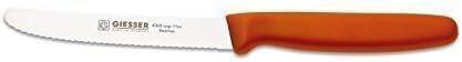 Giesser Messer 5x Allzweckmesser 11 cm Klingenlänge mit Wellenschliff Schwarz/Azurblau/Limone/Orange - Image 5