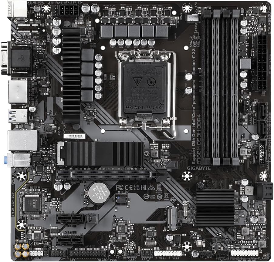 Gigabyte B760M DS3H DDR4 Motherboard Intel B760 LGA 1700 Micro ATX - Image 3