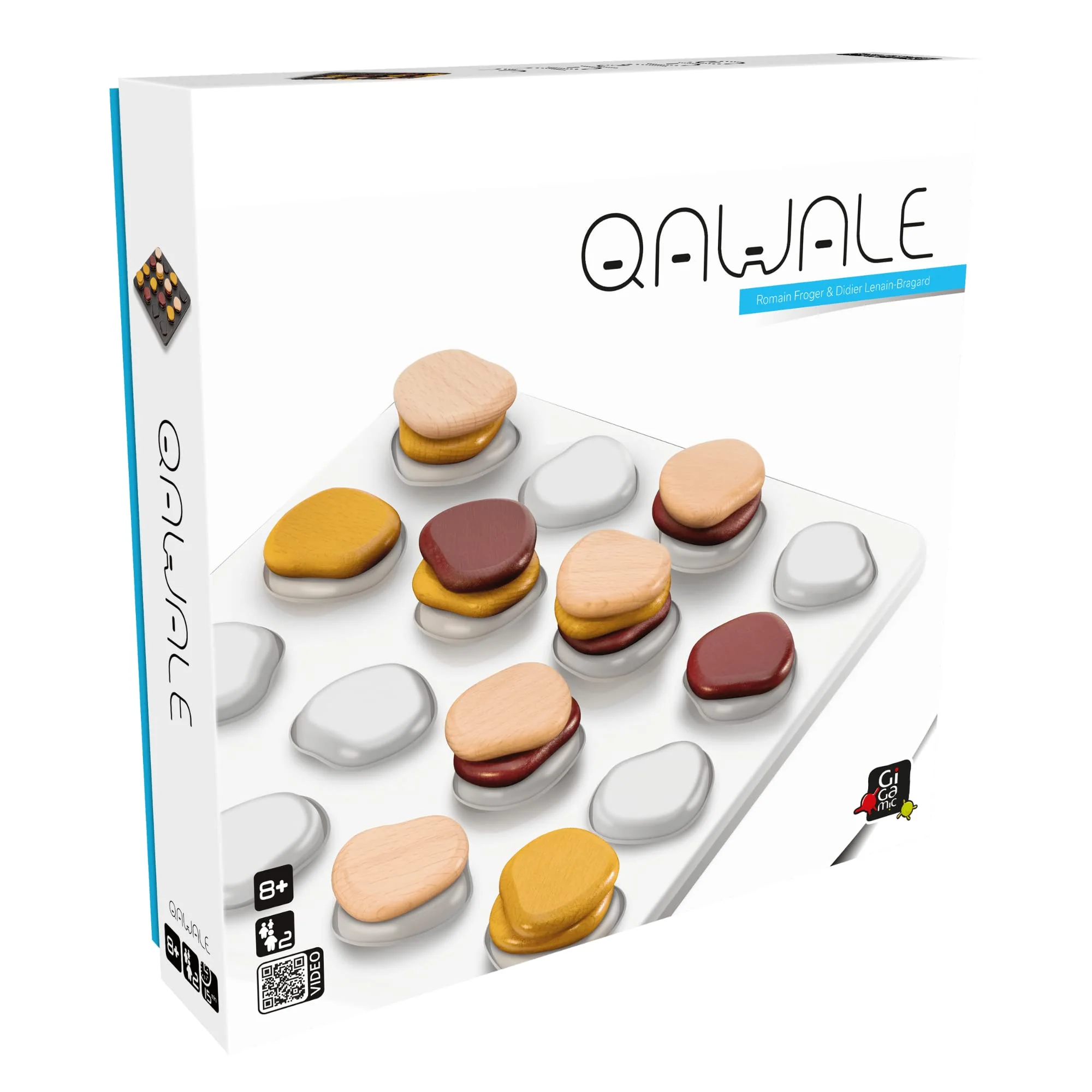 Gigamic | Qawale | Familienspiel | Holzspiel | 2 Spieler | Ab 8+ Jahren | 15 Minuten | Deutsch | Meh