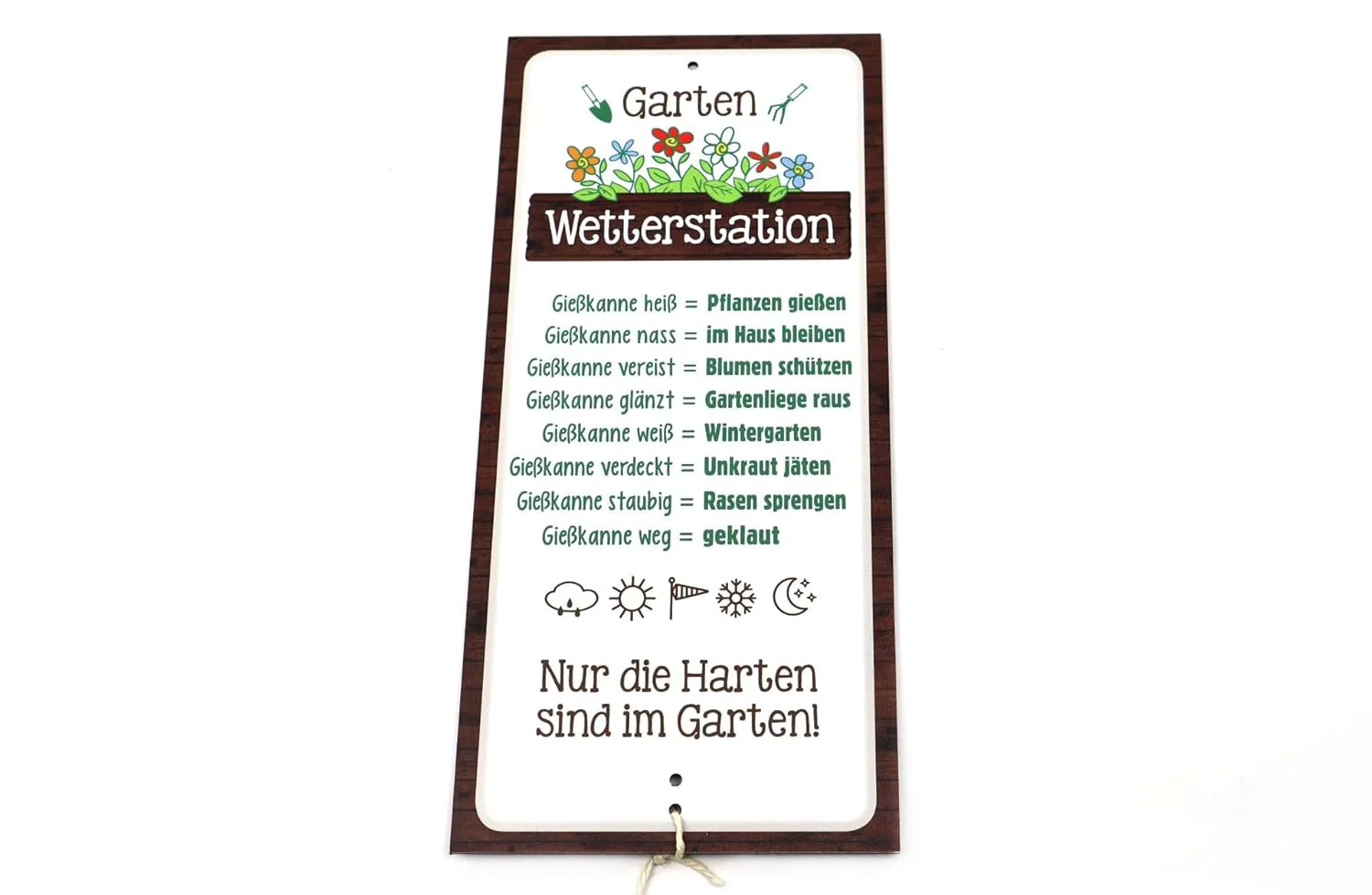 GILDE Schild Wetterstation Aluminium grün Höhe 30 cm - Image 2