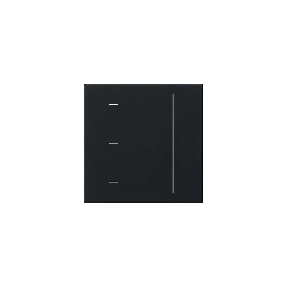 GIRA 5365005 System 3000 Touchaufsatz System 55, Schwarz matt