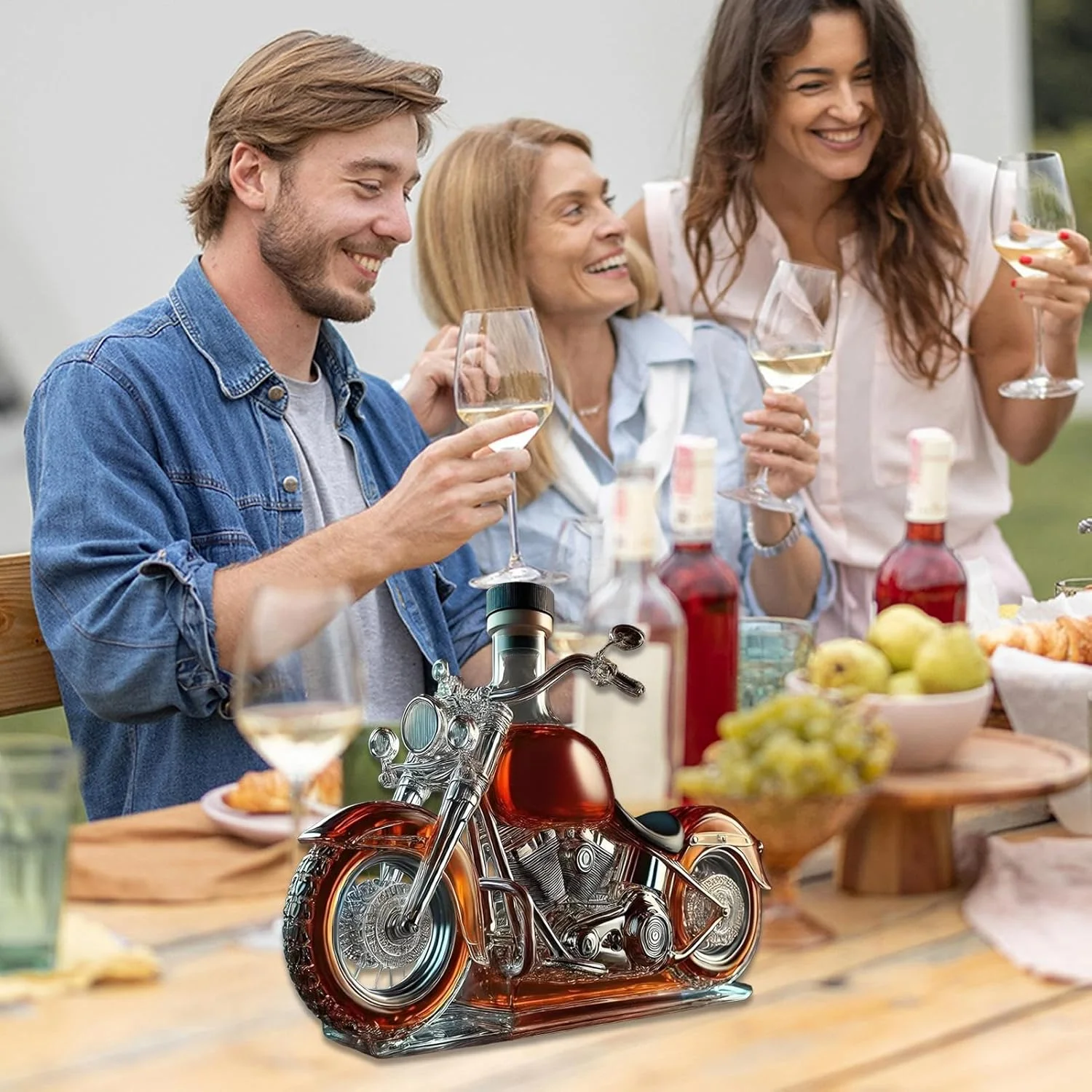 Glasflasche Motorrad Whisky Dekanter, Motorrad Wein Dekanter, Motorradglas Leere Flasche, Lustige Ge - Image 2