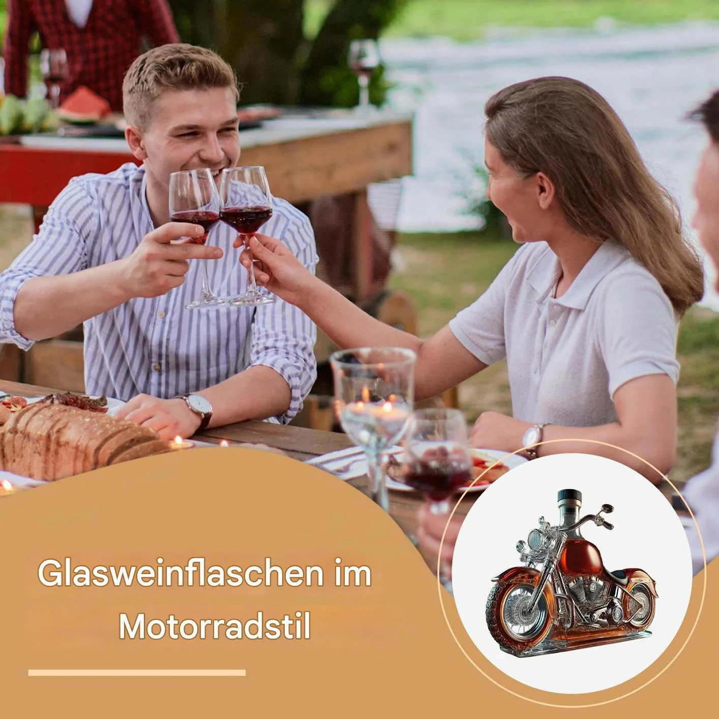 Glasflasche Motorrad Whisky Dekanter, Motorrad Wein Dekanter, Motorradglas Leere Flasche, Lustige Ge - Image 3