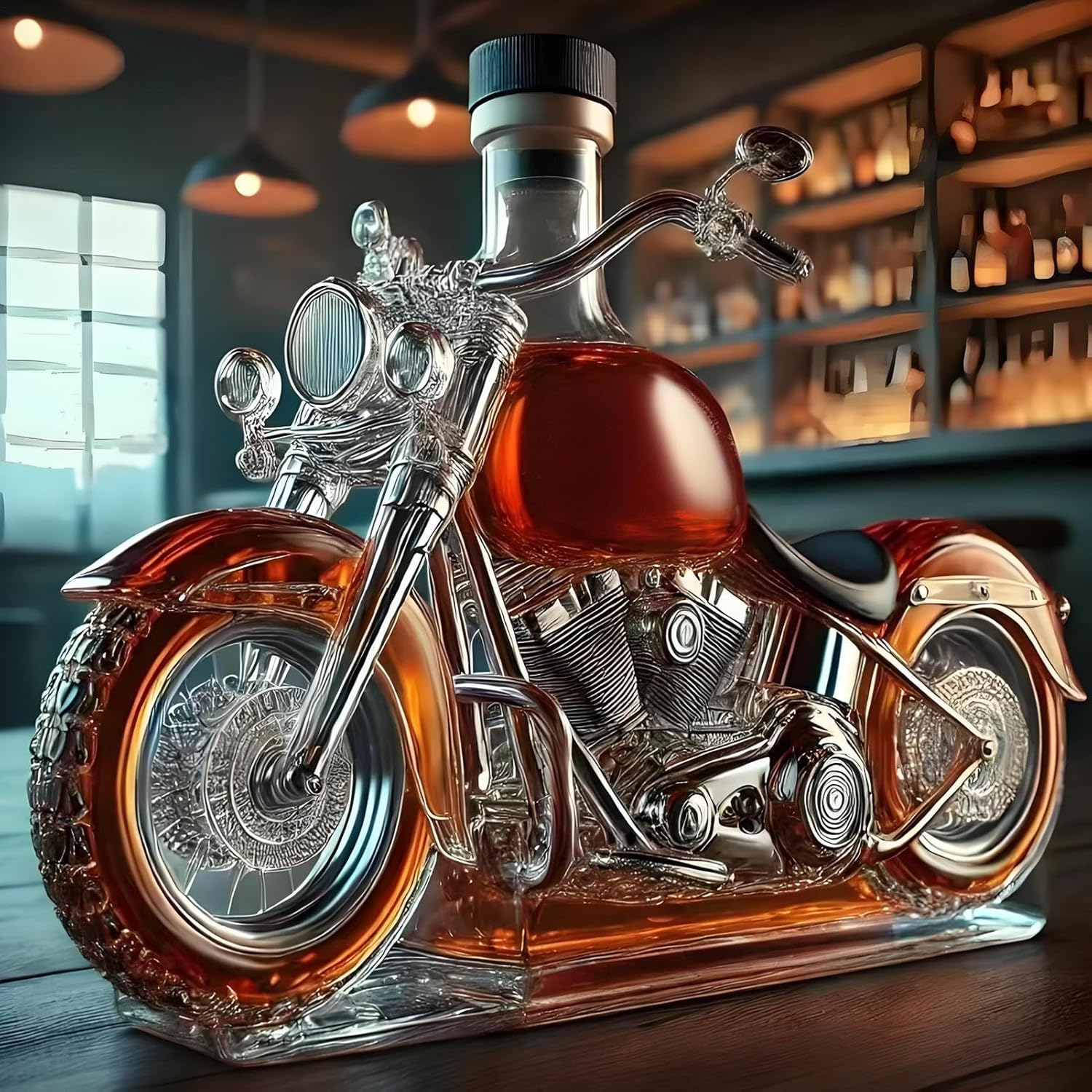 Glasflasche Motorrad Whisky Dekanter, Motorrad Wein Dekanter, Motorradglas Leere Flasche, Lustige Ge - Image 4