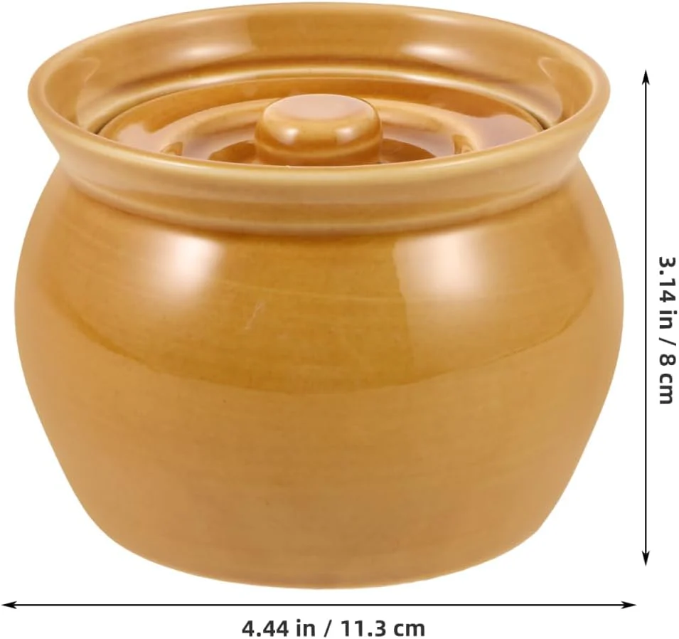 GLEAVI Keramik mit Deckel Dampf Suppentopf 1L Küche Zuhause Vielseitig Einsetzbar Design Wärmespeich - Image 2