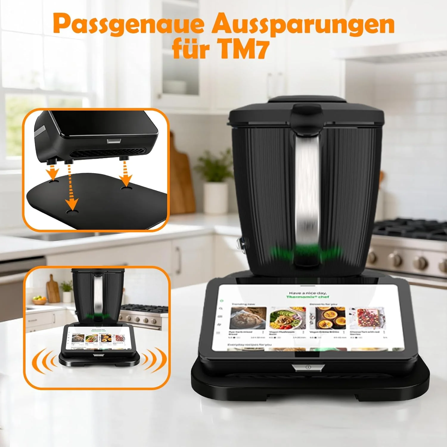 Gleitbrett für Thermomix TM7, Brett mit Rollen für Vorwerk Thermomix TM7 zubehör, Leicht Gleitendes - Image 4