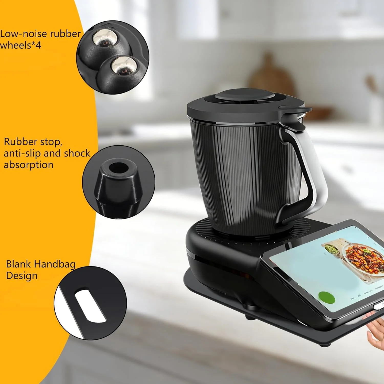 Gleitbrett für Thermomix Tm7, Unterbodenschutz für TM7, OberfläChenrillen Helfen Bei Der Befestigung - Image 3