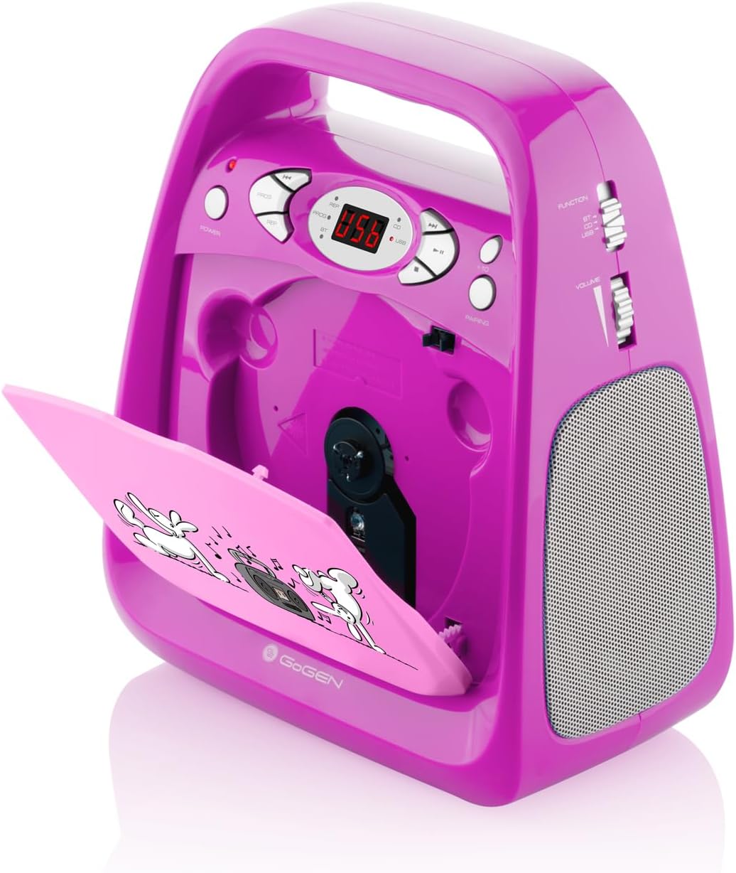 GOGEN Kinderkaraoke und CD Player I USB I MP3 I Mikrofon inklusive I Kopfhörerausgang I tragbar I Ba - Image 3