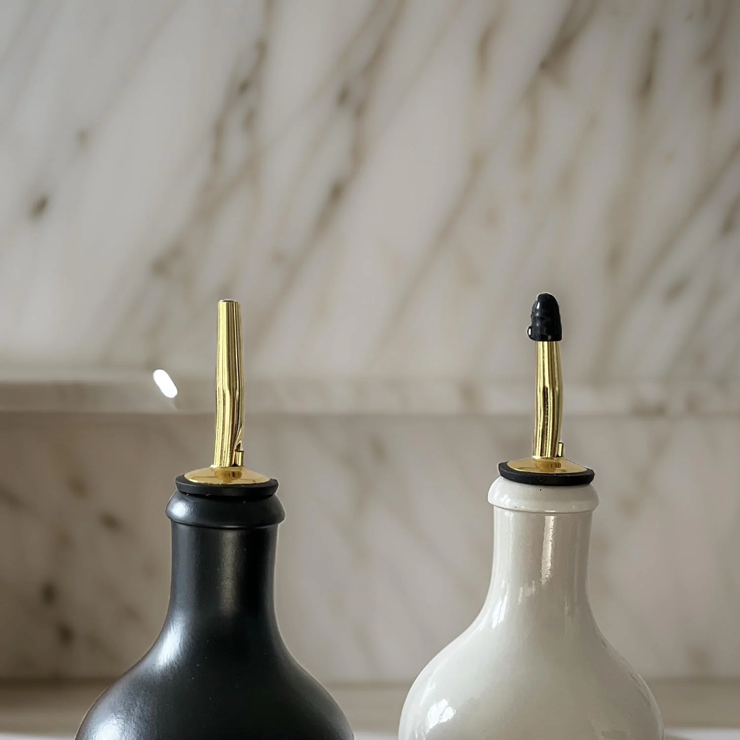 Gold-Edelstahl Ausgiesser und Dosierer für Spirituosen, Wein, Essig und Öl - Ausschenkhilfe Barzubeh - Image 2