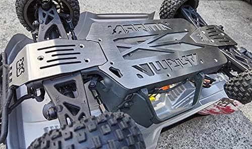 GPM 1/10 SENTON 4X4 V3 3S BLX ARA4303V3 Tuning Teile Stainless Steel Main Chassis with Bumper (Hollo - Image 2