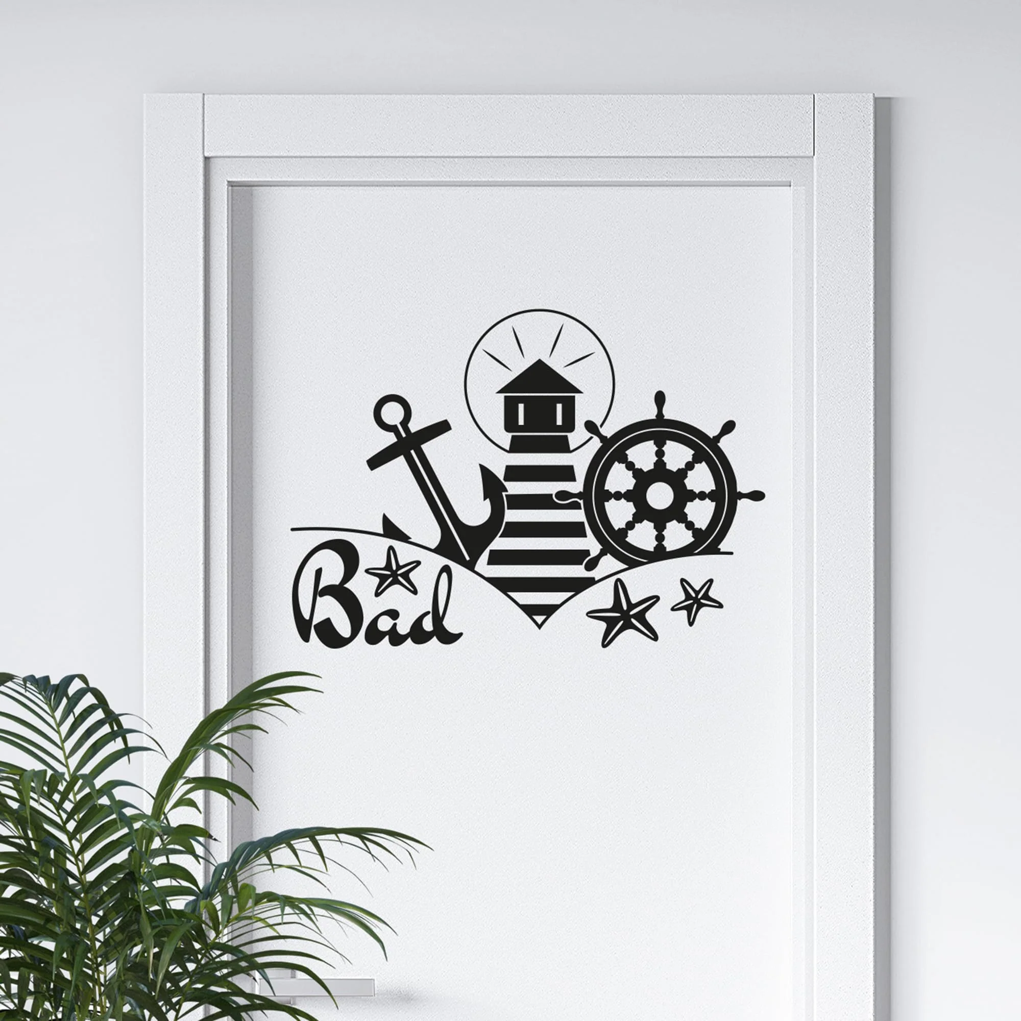GRAZDesign Türaufkleber Bad Beschriftung WC Aufkleber Tür selbstklebend - 56x40cm / 080 braun 56x40c