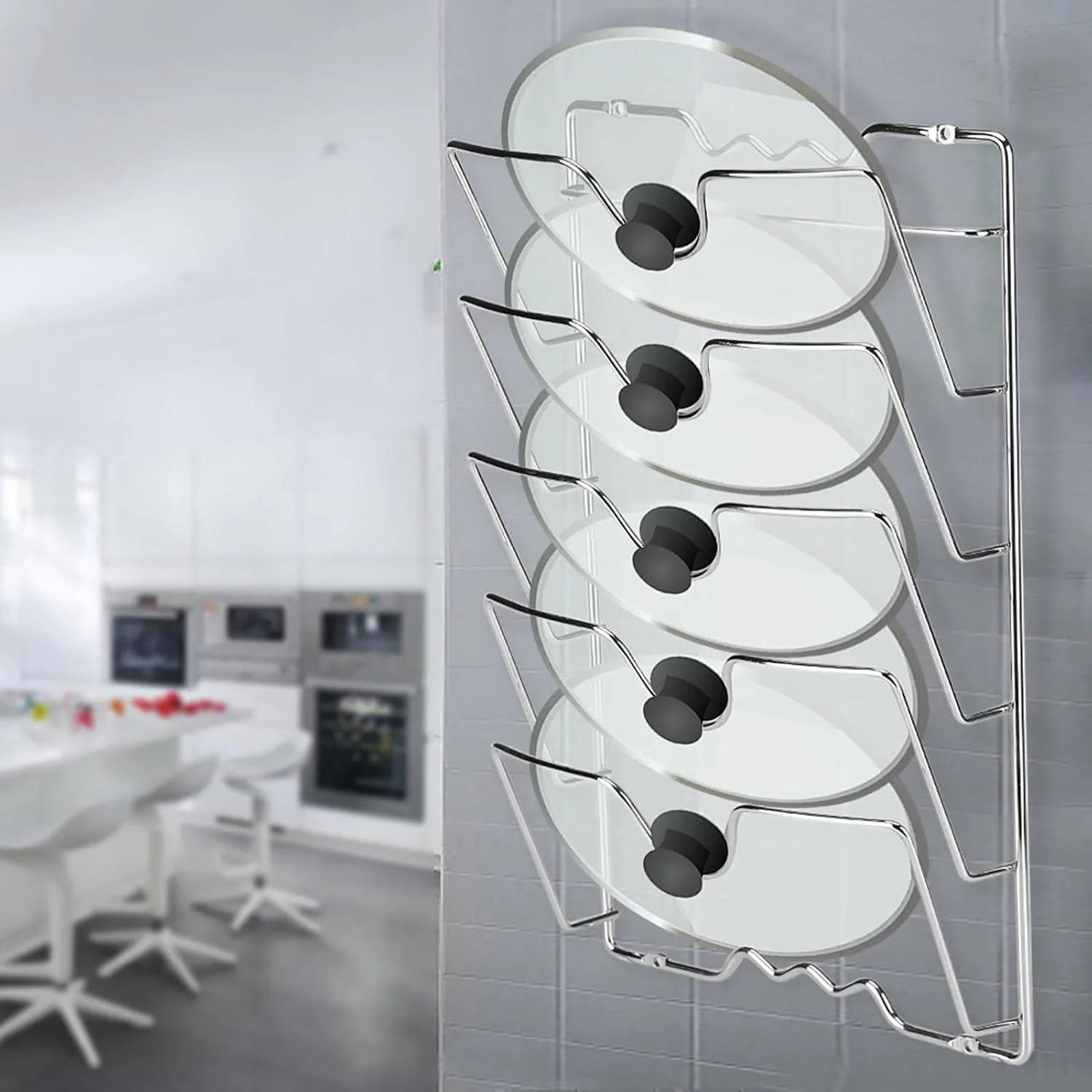 Greensen Set mit 5 Haltern für Pfannen Töpfe und Deckel Kompakter Topfdeckel Organizer für den Küche - Image 6