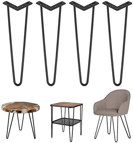 Greensen Tischbeine Metall Schwarz, Hairpin Legs Haarnadelbeine Möbelbeine Haarnadel Tischbeine 4 St - Image 8