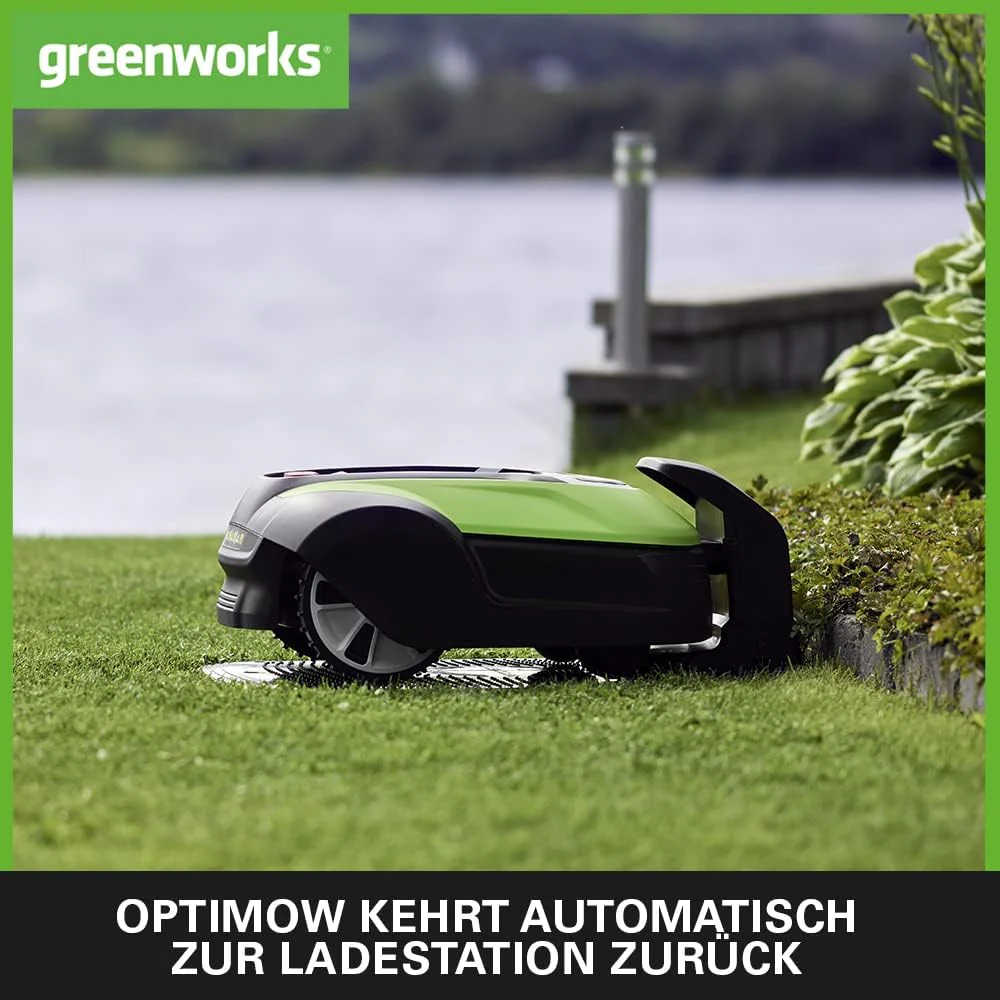 Greenworks Optimow 15 Rasenmäherroboter für Rasenflächen bis 1500 m2 mit 35 % Gefälle, extrem leise, - Image 8