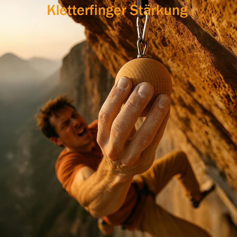 Griffbälle für Klimmzüge,Holz Klimmzugbälle,Trainingsset mit Klettergriffen,Armkrafttrainer,Griffkra - Image 5