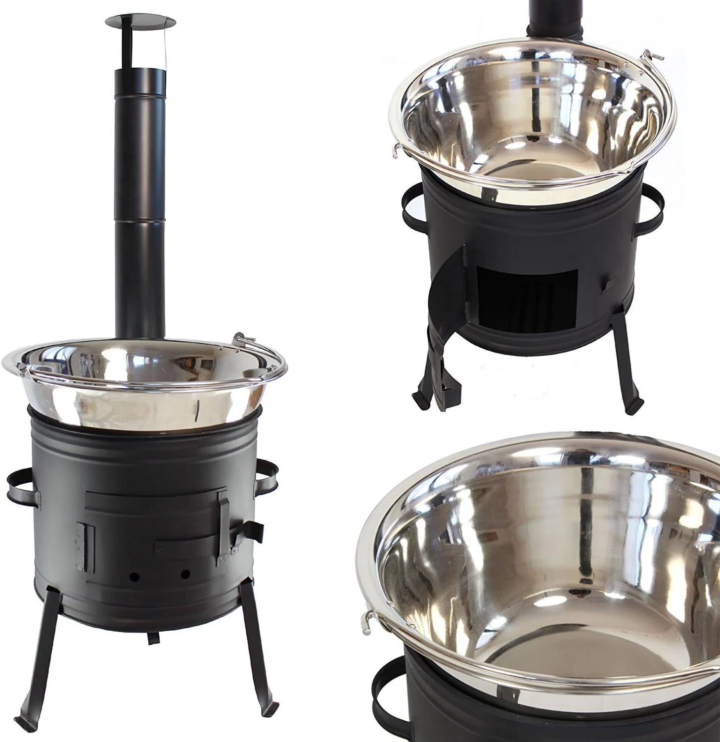 Grillplanet Gulaschkanone mit 20 Liter Gulaschkessel aus Edelstahl, Eintopfofen - Image 8