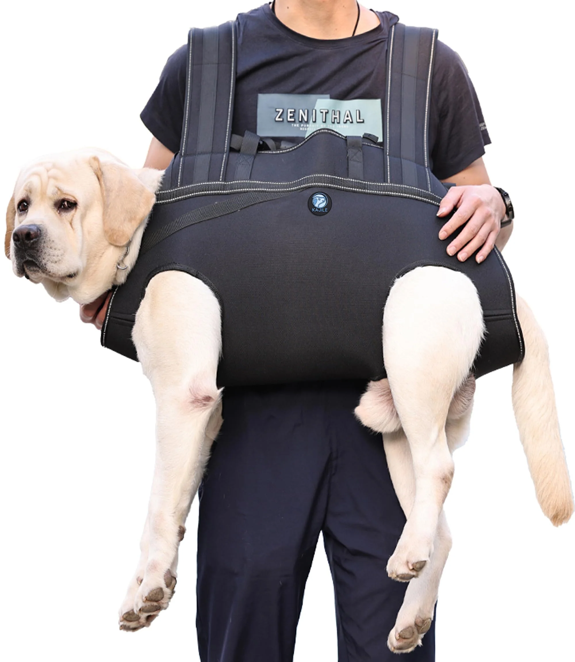 Grosser Hunde-Rucksack,Ganzkörper-Hebegurt mit Griff,Reflektierend Brustgeschirr Hund,Hundegeschirr