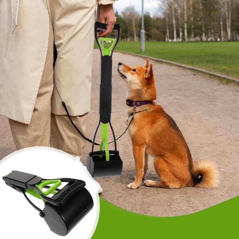 Grosser Hundekotschaufel 80 cm Extra langer Griff faltbarer Kotenentferner Greifer Picker für den Au - Image 7