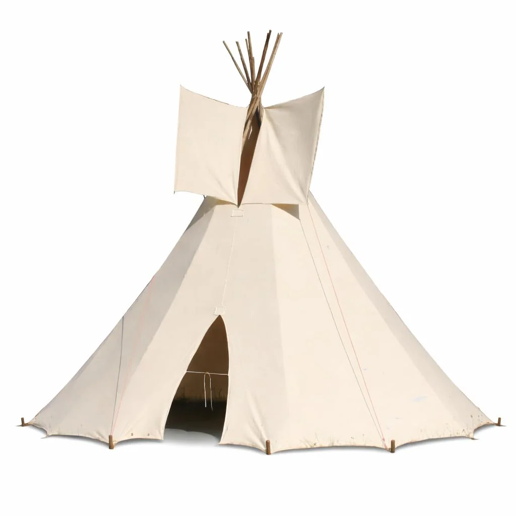 grosses Kinder Tipi Kinderzelt Indianer Spielzelt Spielhaus Zelt Tipi Zelt, Naturfarben, Outdoor und