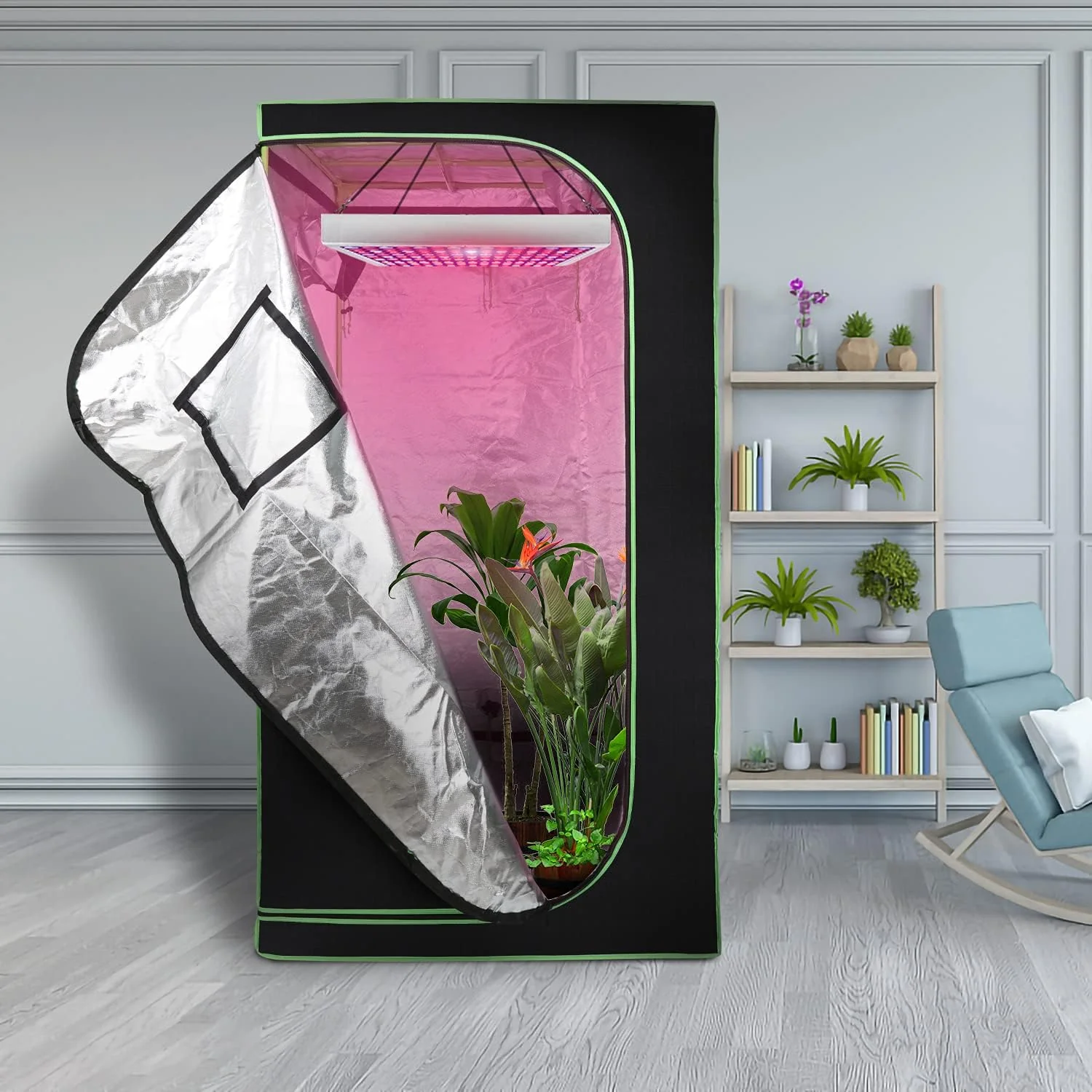 Growzelt,Grow Tent|Grow Schrank|Zuchtzelt|Lichtdicht und Wasserdicht Pflanzenzelt|Gewächshaus für Ho - Image 6
