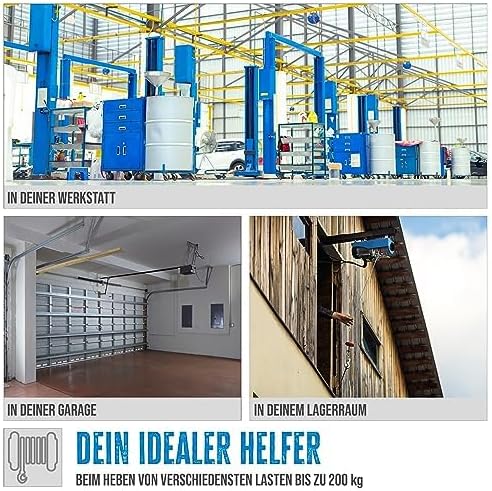 Güde Elektro-Seilzug GSZ 100/200 (450 W, GS-geprüft, max. Hubkraft ohne/mit Umlenkrolle 100/200 kg, - Image 3