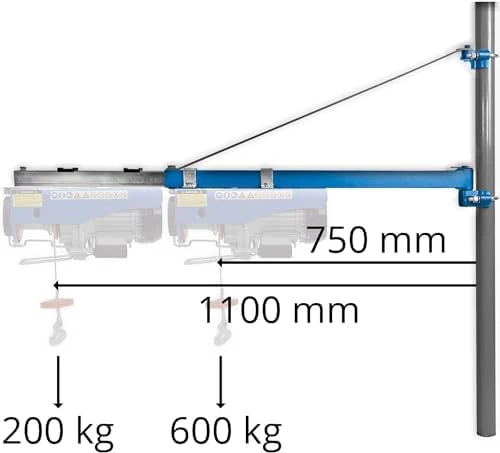 Güde Elektro-Seilzug GSZ 100/200 (450 W, GS-geprüft, max. Hubkraft ohne/mit Umlenkrolle 100/200 kg, - Image 6