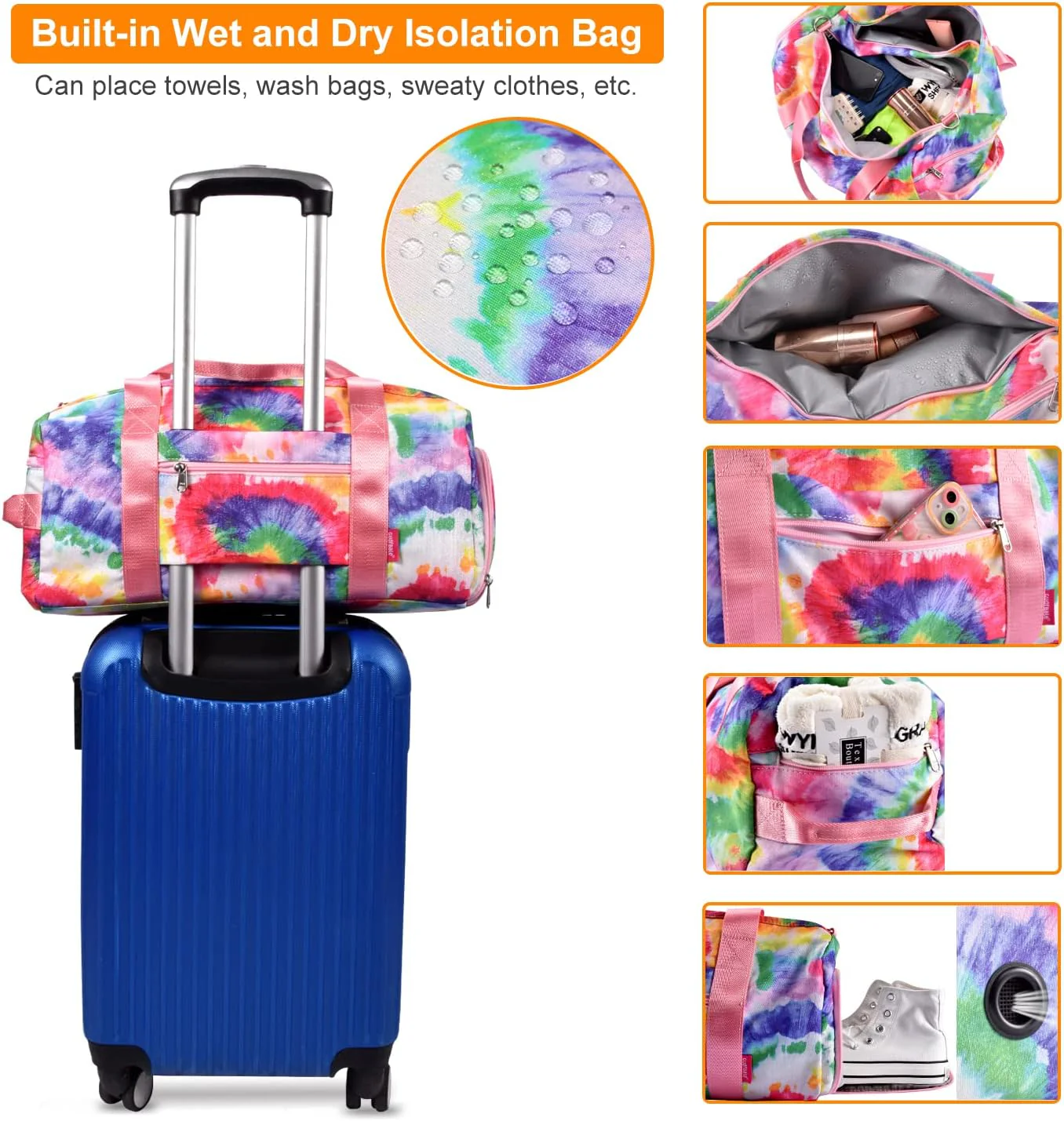 GUDFBALE Sporttasche & Reisetasche für Damen und Herren,Sporttasche Kinder Reisetasche-mit Schuhfach - Image 7