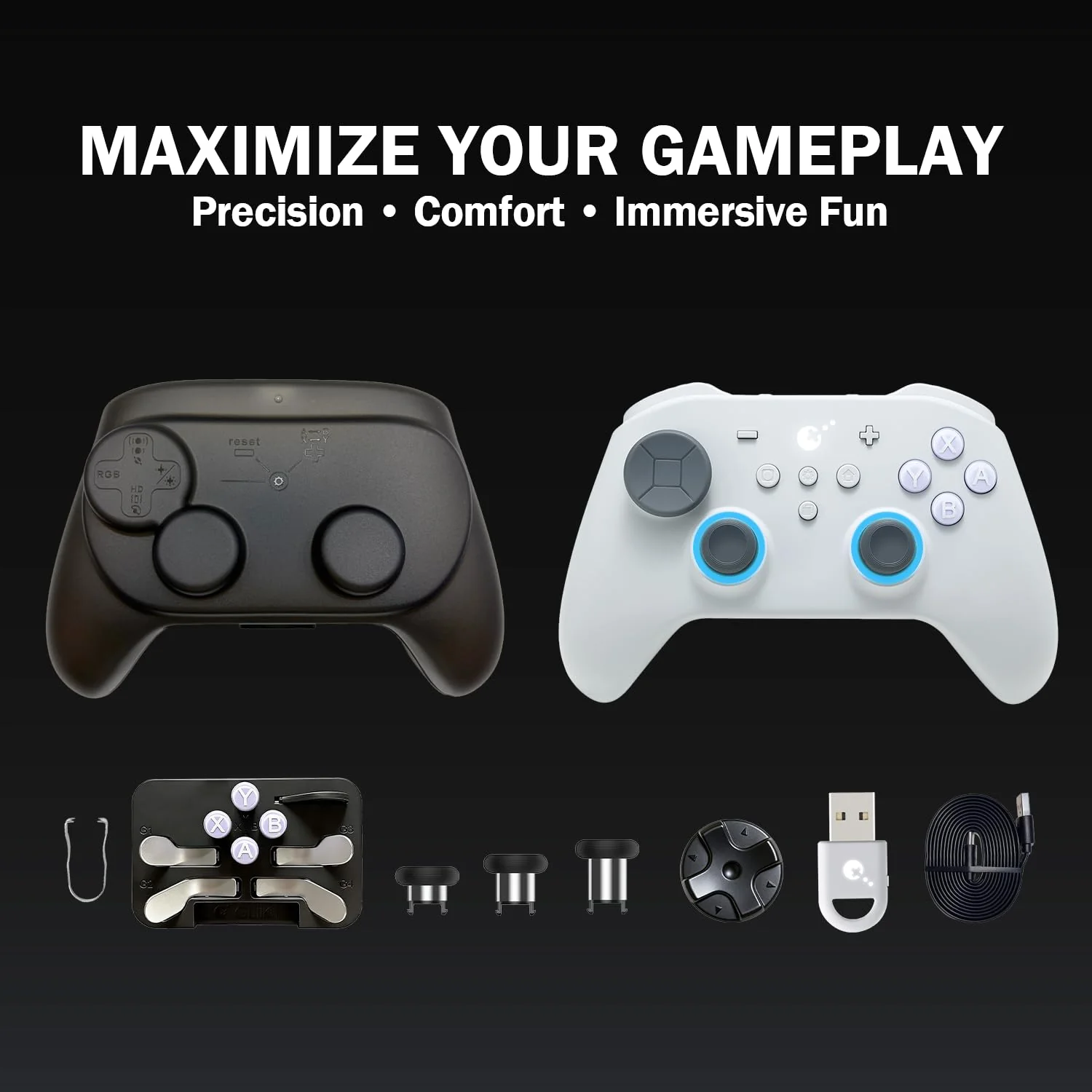 GuliKit TT Max Wireless Game Controller,Bluetooth,Hyperlink Wireless Adapter,Wired, Anti-Drift 720° - Image 7