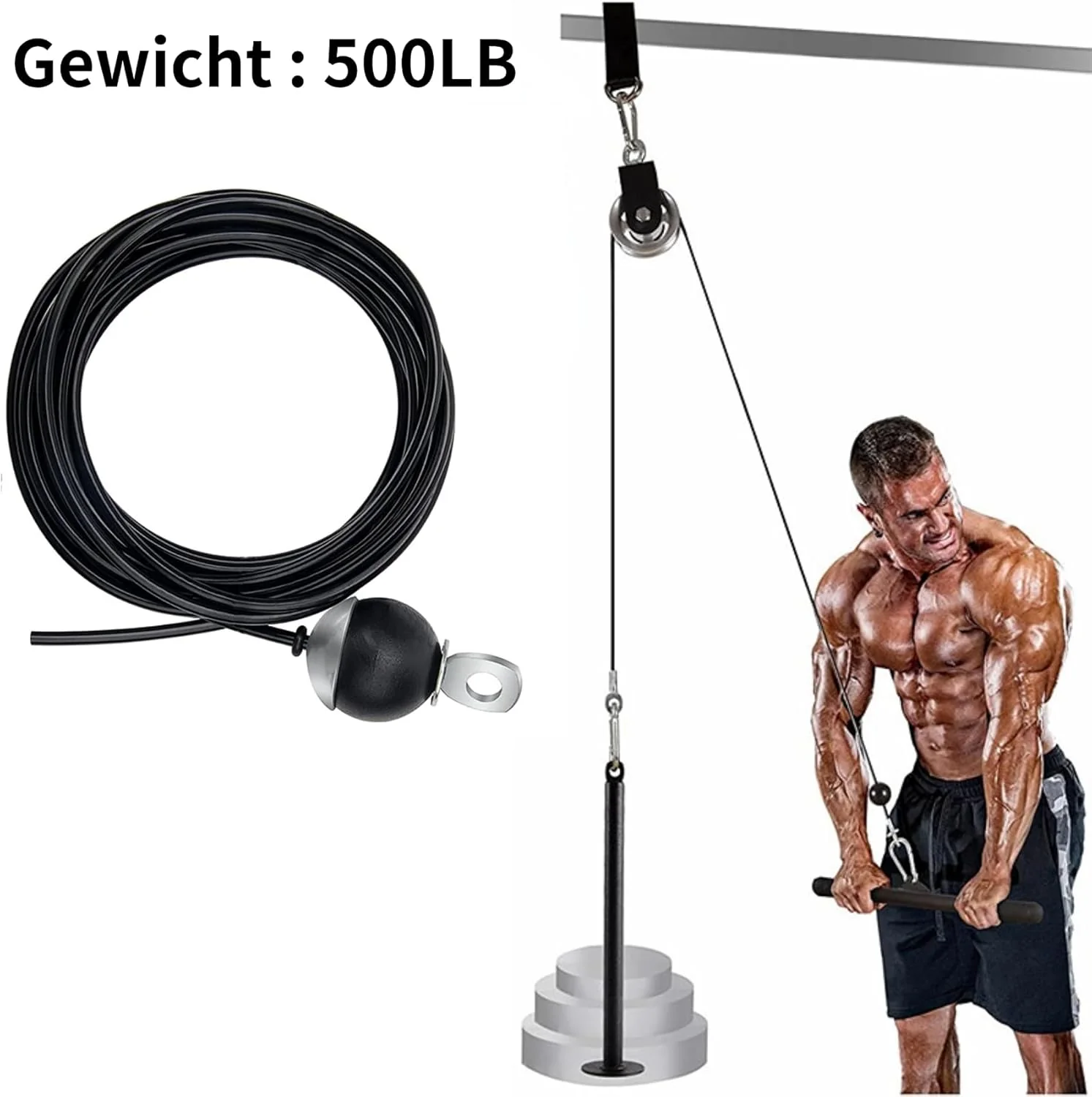 Gym Kabel Draht Fitnessgerät Stahlseil für Latzug Kabelzug Seilzug Fitness Home Gym Riemenscheibensy - Image 5