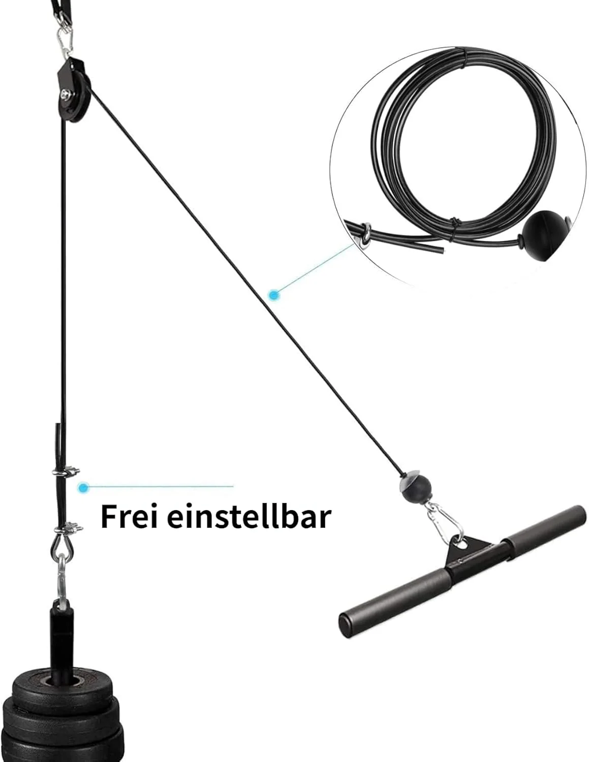 Gym Kabel Draht Fitnessgerät Stahlseil für Latzug Kabelzug Seilzug Fitness Home Gym Riemenscheibensy - Image 7