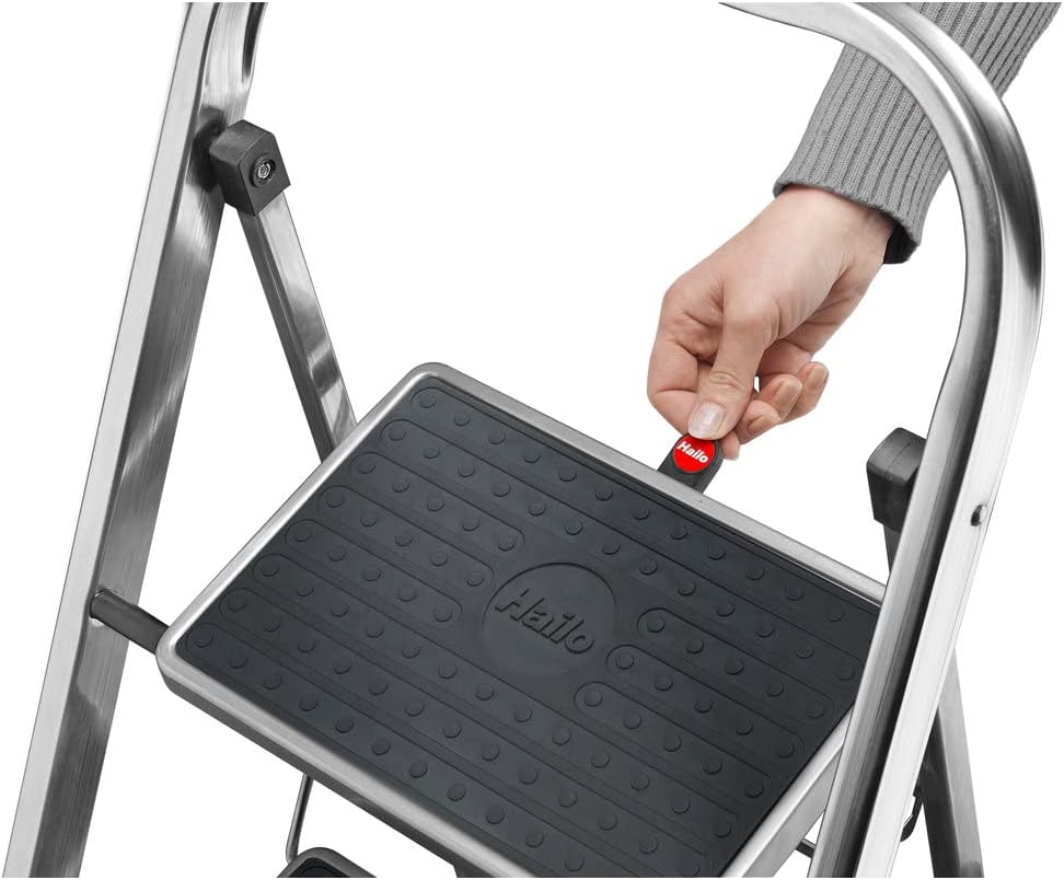 Hailo | Klapptritt K70 StandardLine | Aluminium-Gestell | Tragfähigkeit 150 kg | 3 Stufen | Tritthöh - Image 3