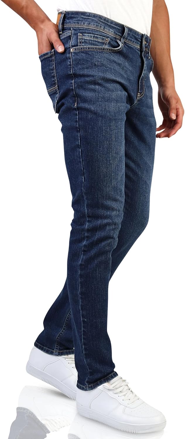 HALAT'S Herren Jeans Slim Fit - Baumwolle Jeanshose Stretch für Herren mit Schlanke Elastizität 32W - Image 2