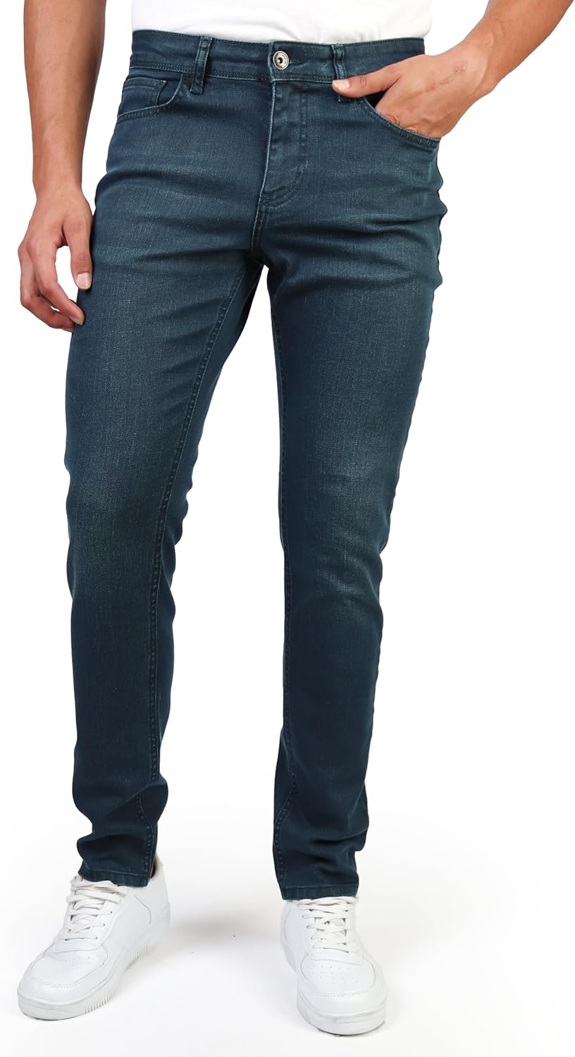HALAT'S Herren Jeans Slim Fit - Baumwolle Jeanshose Stretch für Herren mit Schlanke Elastizität 38W - Image 2
