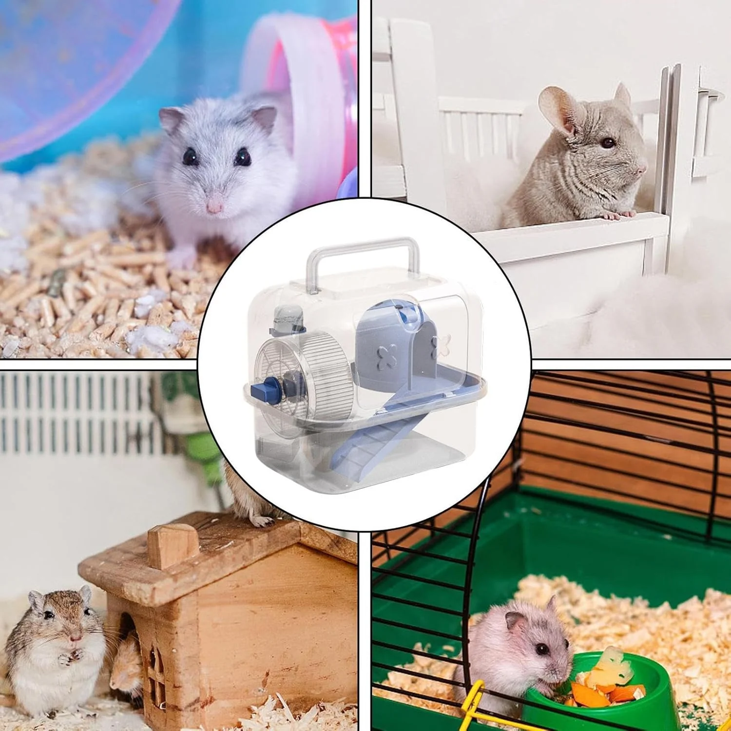 Hamsterkäfig, Hamster, Käfig, Lüftungsauslass für kleine Haustiere, tragbar, klein, für Hamster, Ige - Image 4