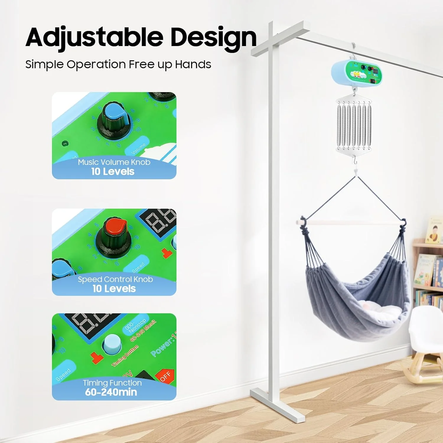 Hängende elektrische Wiegensteuerung - Baby Swing Controller 10 Geschwindigkeiten & Timer, Tragkraft - Image 3