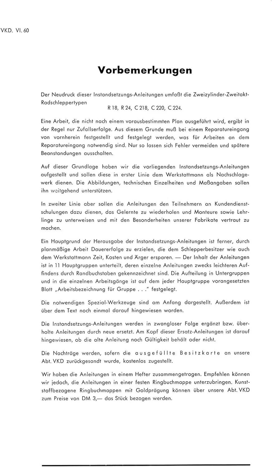 HANOMAG Werkstatthandbuch Instandsetzungs-Anleitung Traktor R18 R24 - C218 C220 C224 - Image 3
