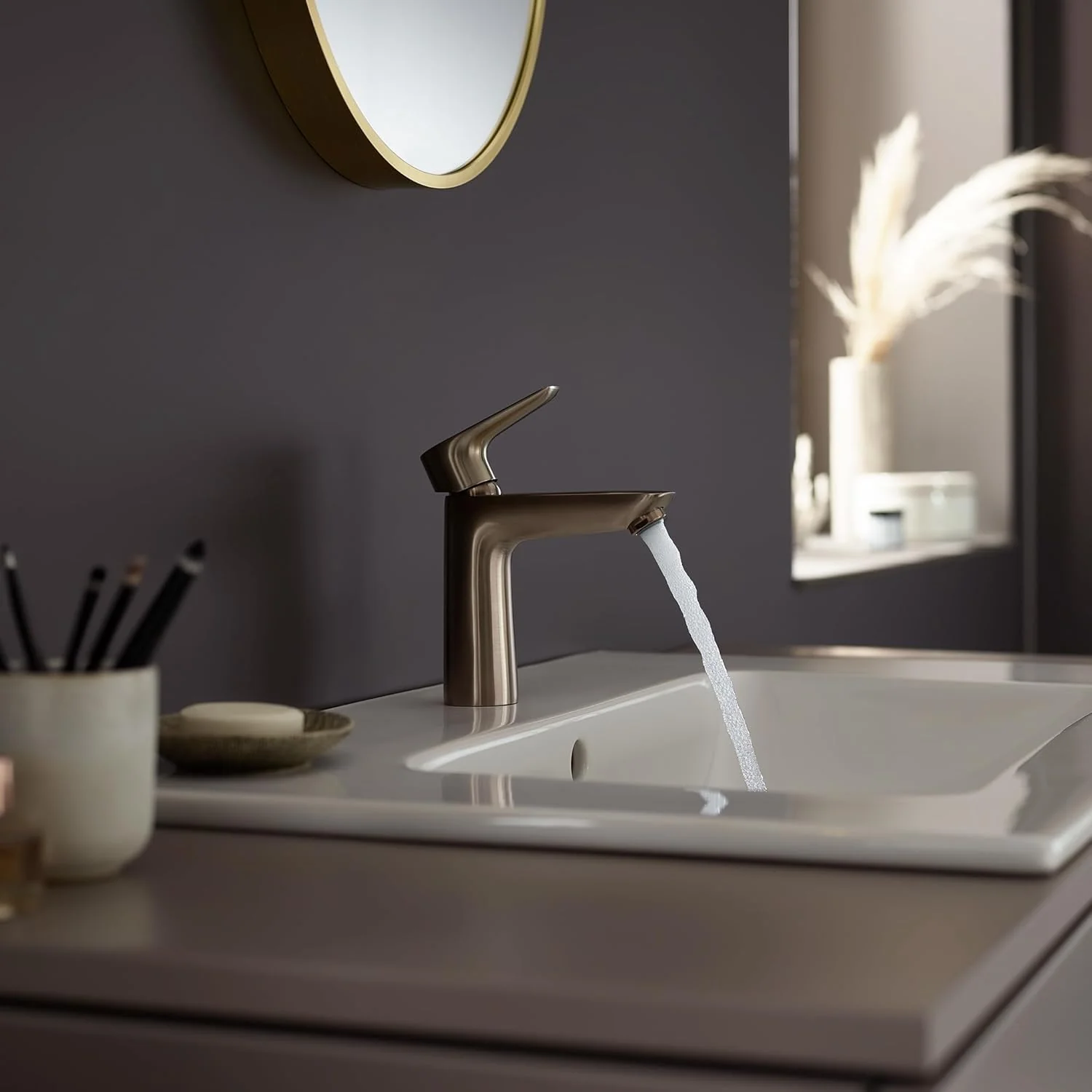 hansgrohe Wasserhahn Talis E (wassersparende Armatur mit hohem Auslauf 110mm, Zugstangen- Ablauf), B - Image 8
