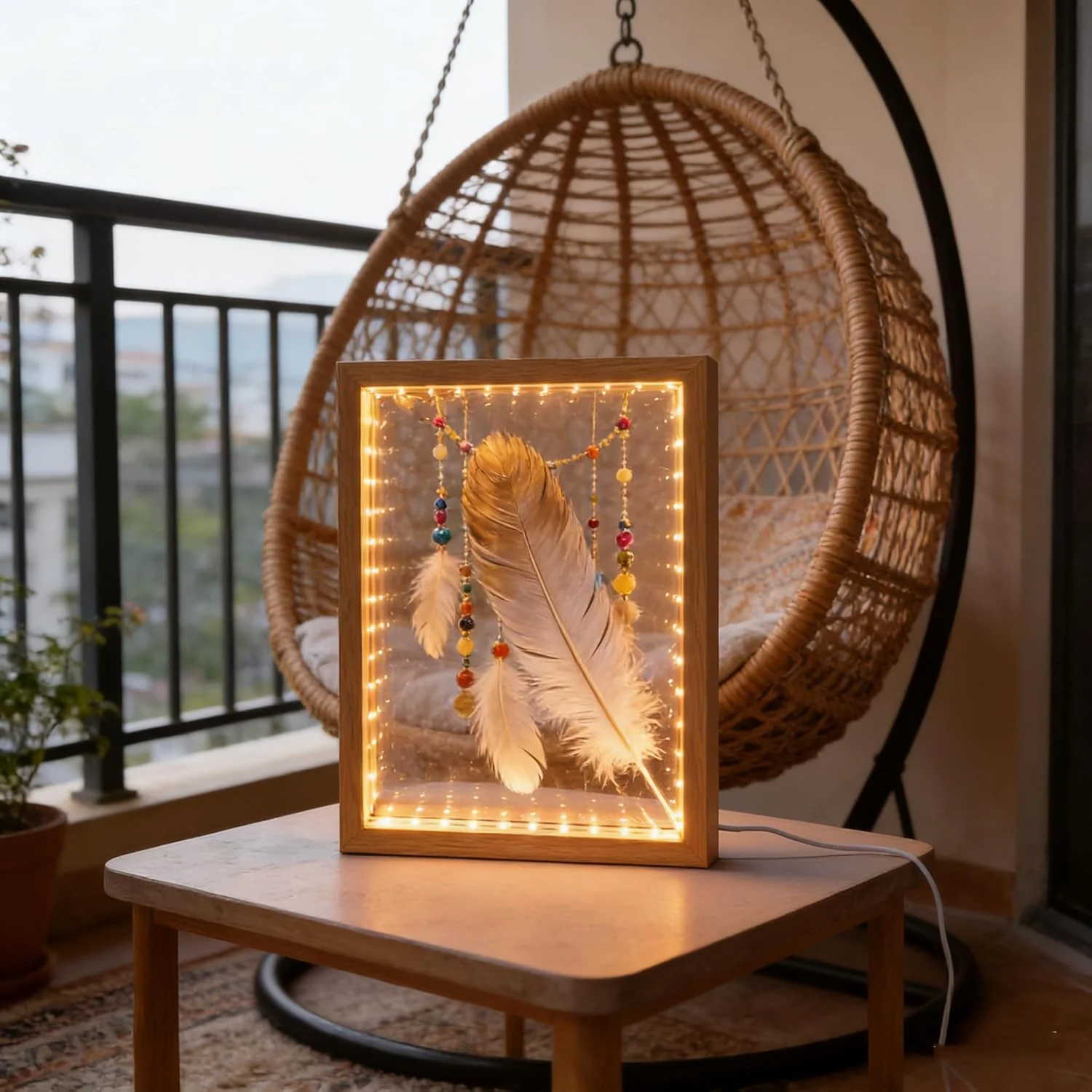 HanYun 3D Bilderrahmen Zum Befüllen mit LED, 21.5X26.5cm Bilderrahmen n tiefer 3.8cm, Objektrahmen 3 - Image 8