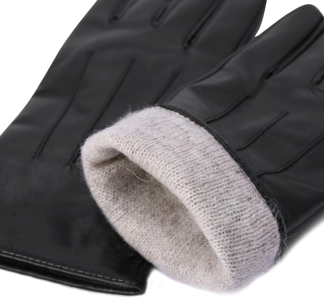 Harssidanzar Damen Lederhandschuhe Winter Warmes Kaschmirfutter Touchscreen Vintage Finished GL017EU - Image 8