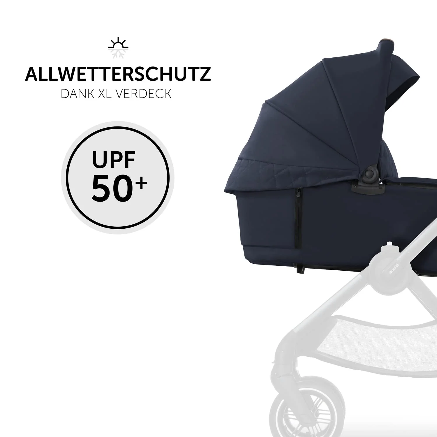 hauck Babywanne mit Memory-Knöpfen für Walk N Care Kinderwagen für Neugeborene ab Geburt bis 9 kg, U - Image 7