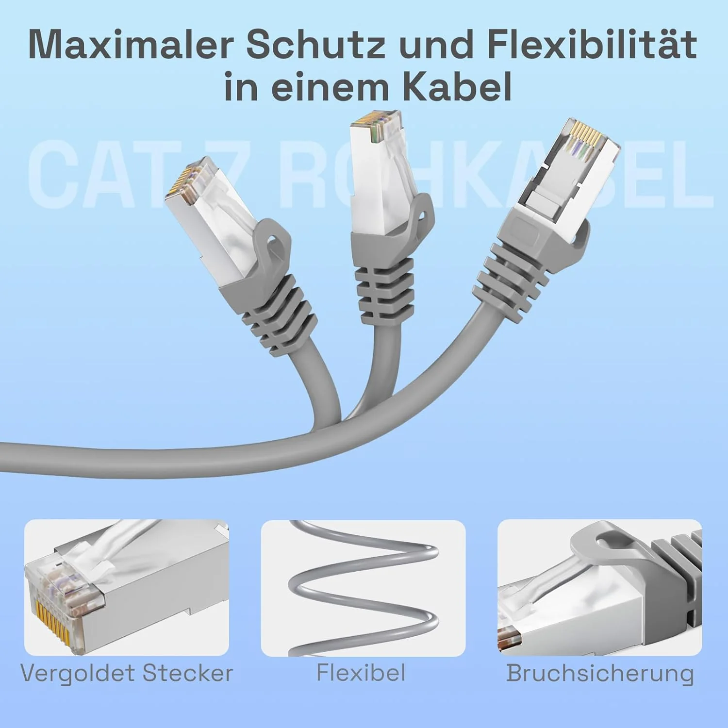 HB-DIGITAL 10x 0,25m LAN Kabel RJ45 Patchkabel mit CAT 7 Rohkabel S/FTP - GHMT zertifiziert - 10 Gig - Image 5
