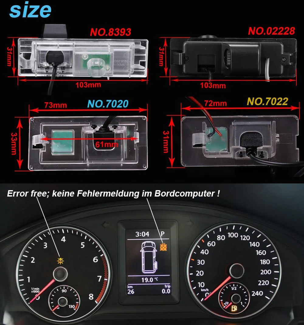 HD Nachtsicht Kennzeichenbeleuchtung Rückansicht Rückfahrkamera, für BMW Mini Cooper Kombi Limousine - Image 4