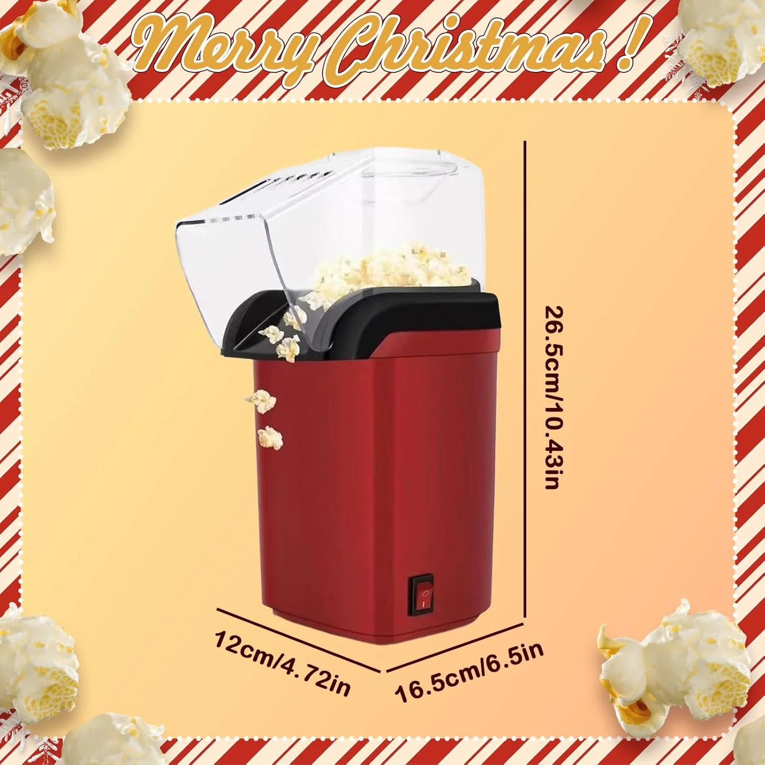 Heissluft Popcornmaschine | Schnelles Popcorn-Gerät Für Bis Zu 2 Liter - Herstellt bis zu 1,9 Liter - Image 6